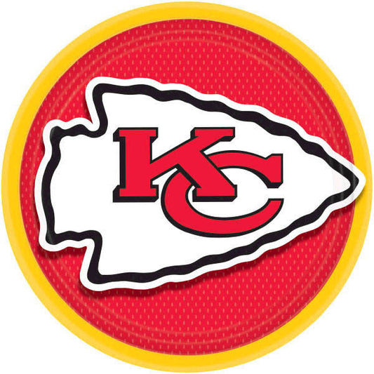 NFL 9" Round Plates - Kansas City Chiefs (8pk.)