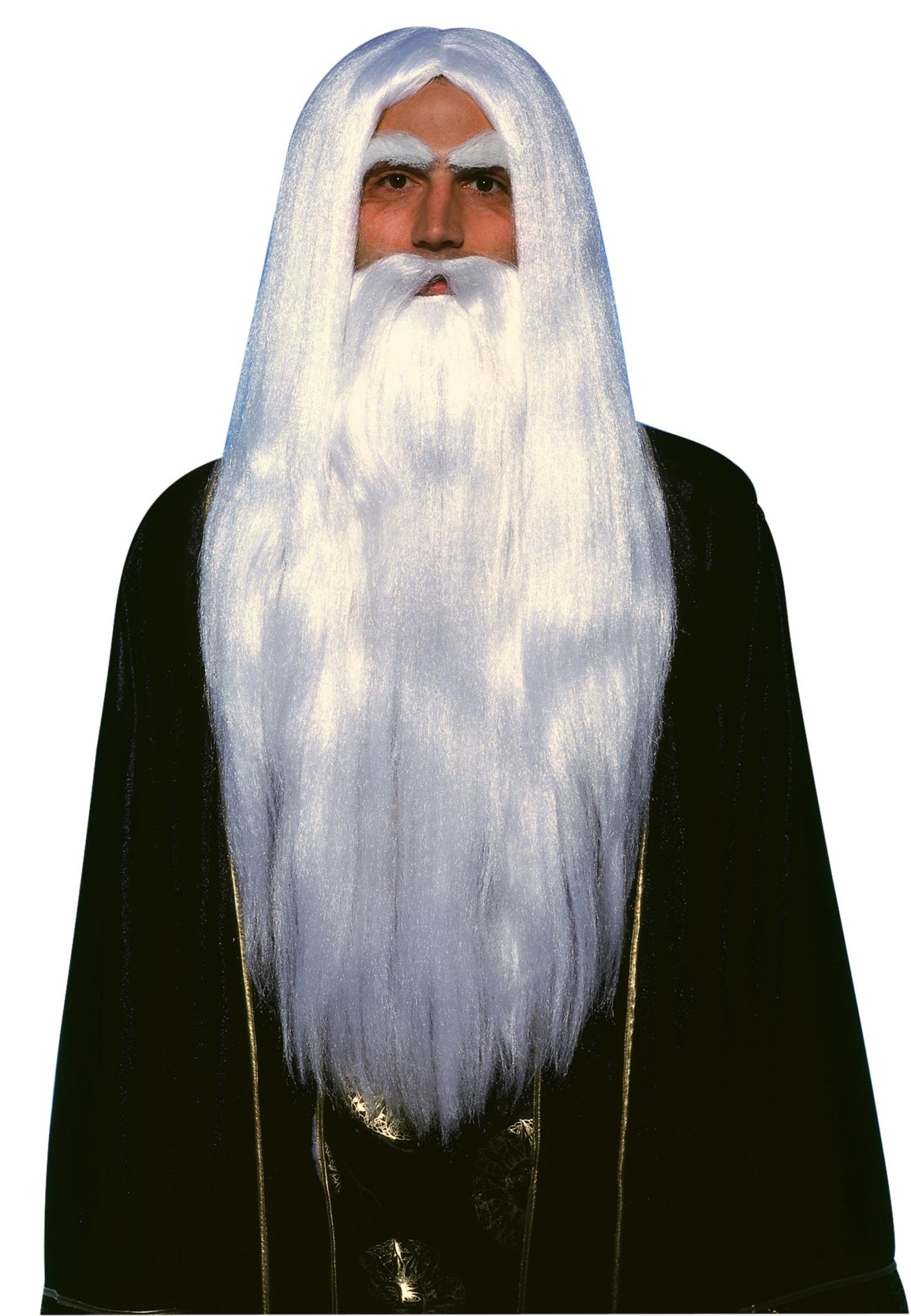 Merlin Wig & Beard: White