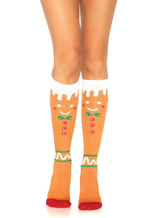 Gingerbread Knee Socks