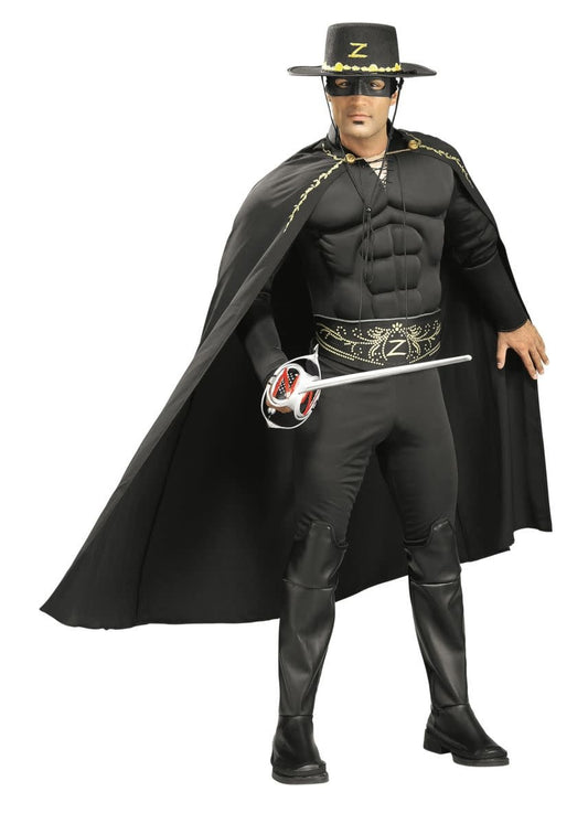 Men's Deluxe Zorro Muscle Chest Costume