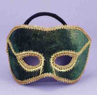 Carnival Style Half Mask   - Green