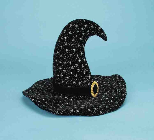 Printed Velvet Witch Hat