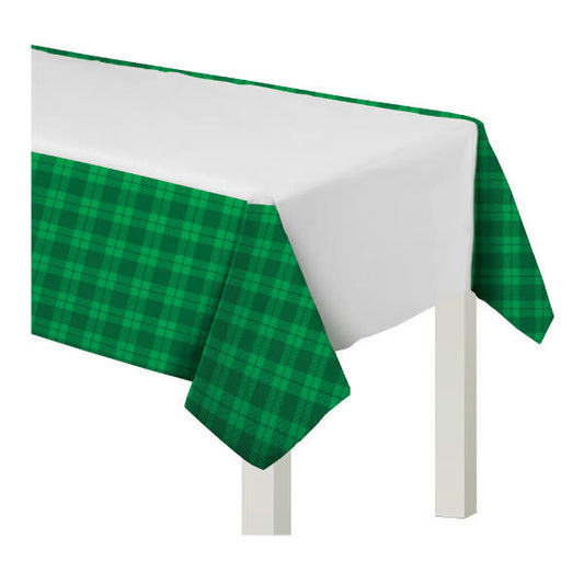 Plastic Table Cover: St. Patrick's Day - Plaid