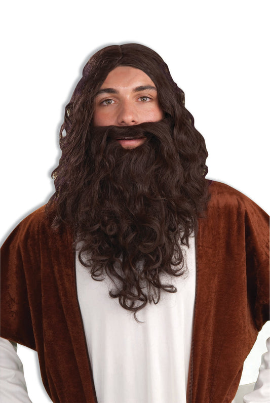Biblical Wig & Beard Set: Brown