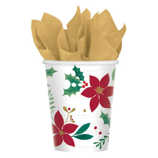 9oz. Paper Cups: Christmas Wishes (8ct.)