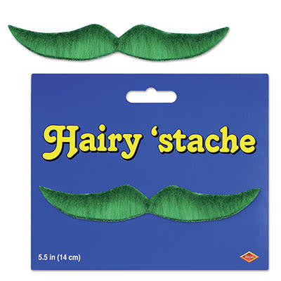 Hairy 'stache: Green