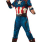 Boy's Deluxe Captain America Muscle Chested Costume