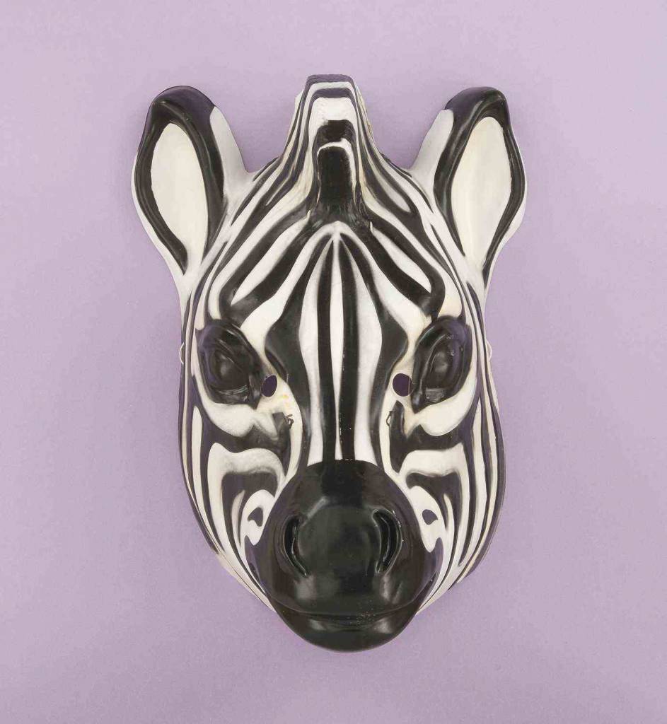 Plastic Animal Mask: Zebra