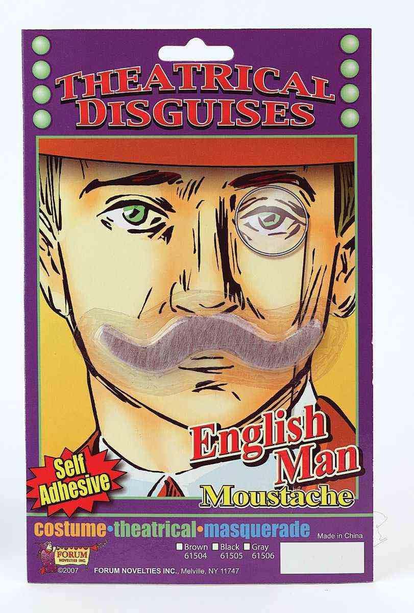 Englishman Moustache - Gray