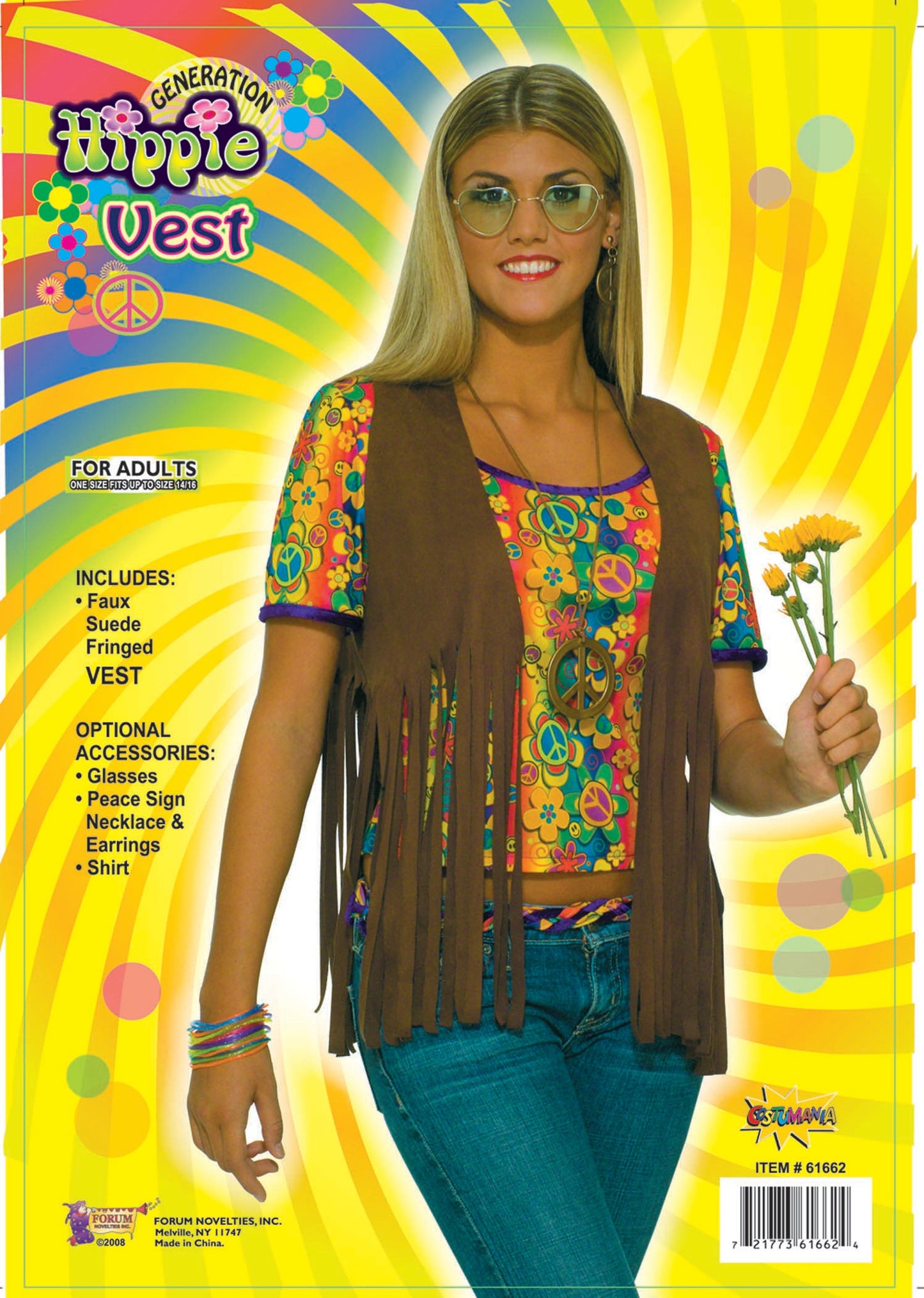 Women's Sexy Hippie Vest: Standard