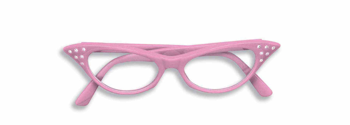 50’s Rhinestone Glasses: Pink