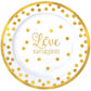 7" Premium Plastic Plates - "Love" (20ct.)