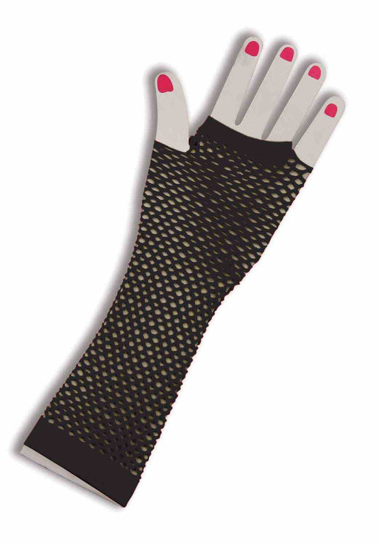 Fishnet Fingerless Gloves: Long
