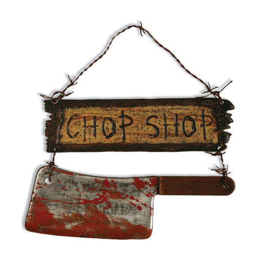 Halloween Sign: Chop Shop with Cleaver
