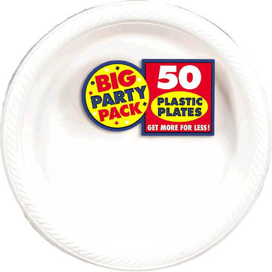 7" Plastic Plates (50ct.): White