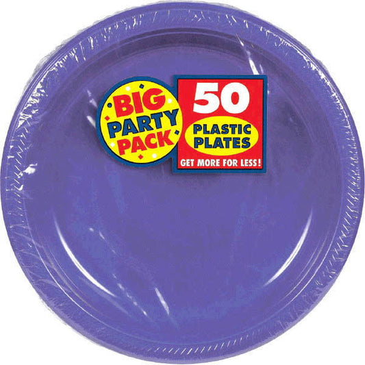 7" Plastic Plates (50ct.): New Purple