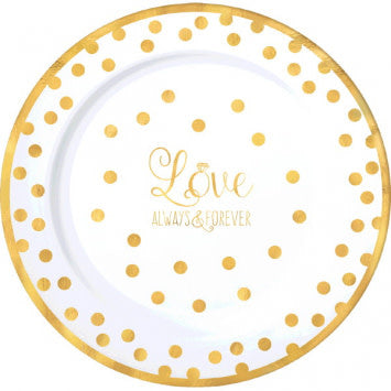 10" Premium Plastic Plates - Love (10ct.)