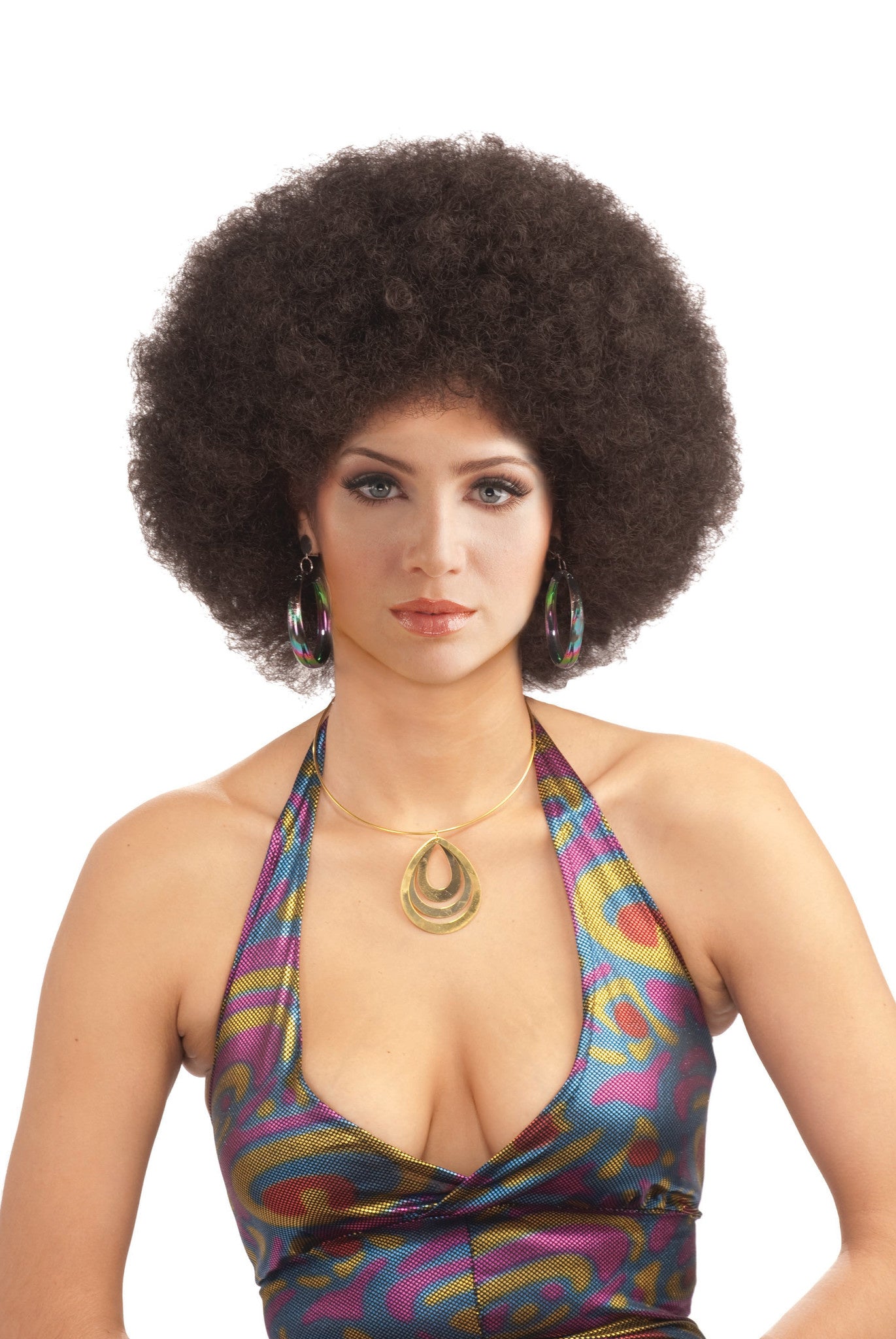 Deluxe Afro Wig: Brown
