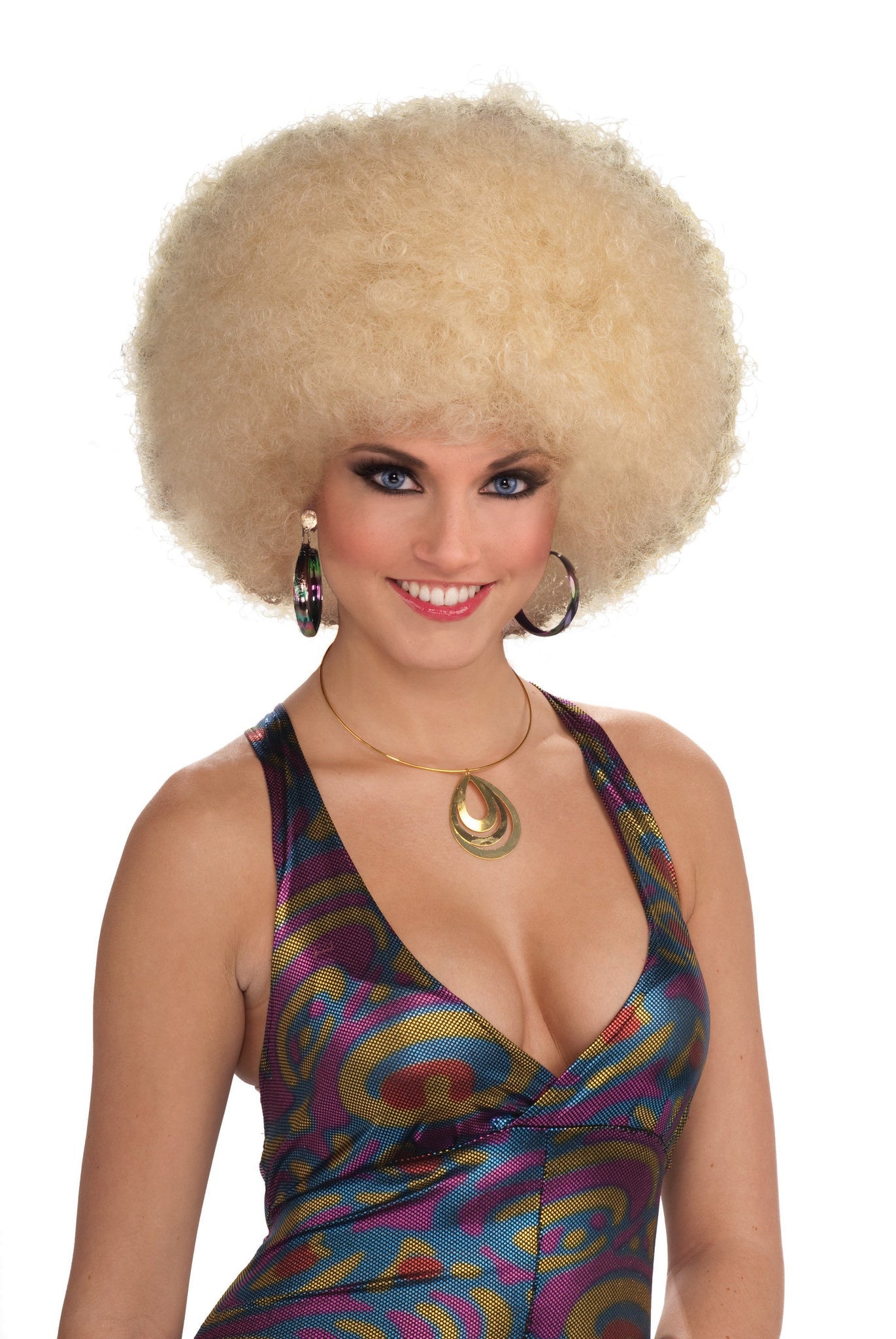 Deluxe Afro Wig: Mixed Blonde