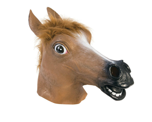 Deluxe Latex Animal Mask: Brown Horse