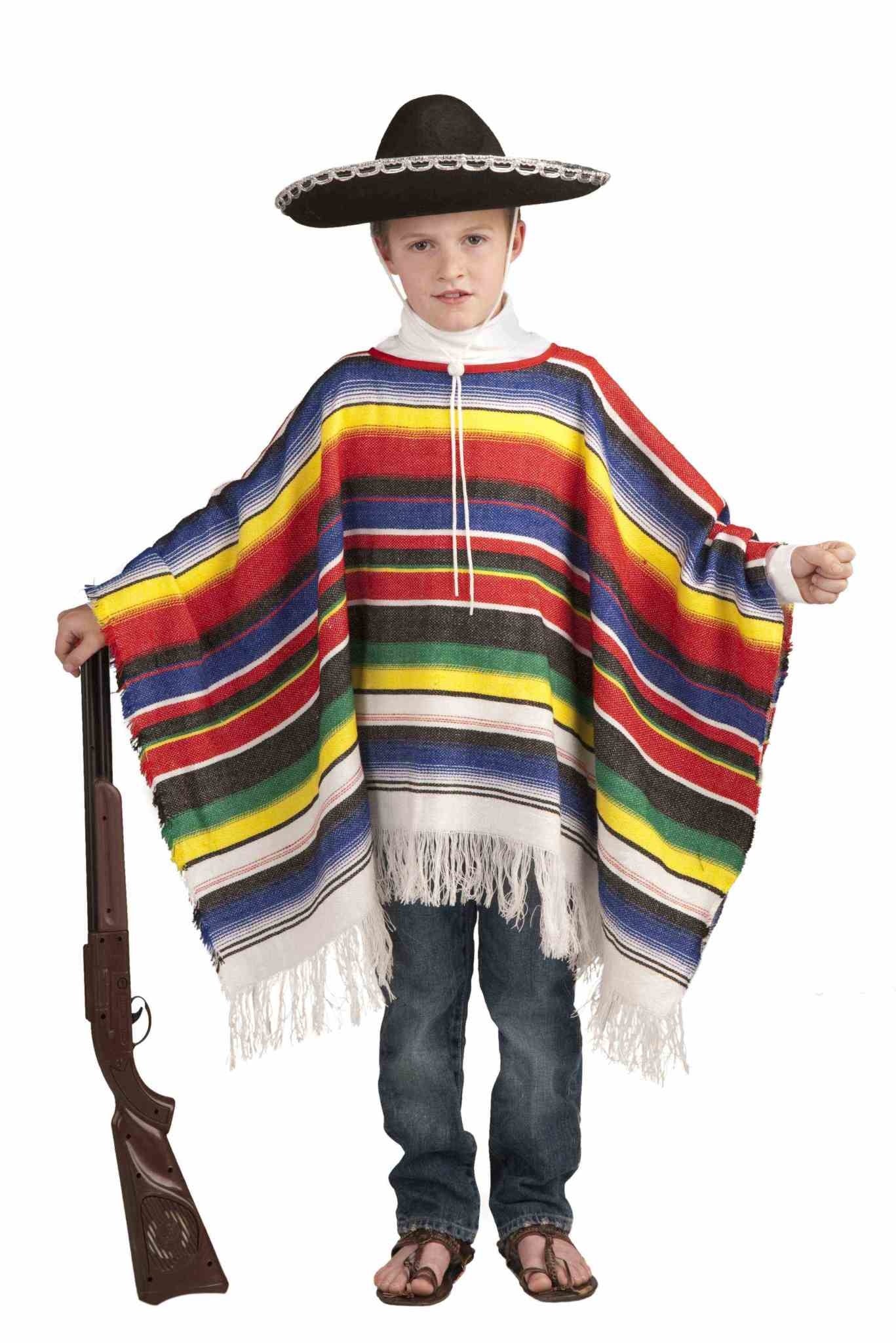 Kids' Mexican Poncho Costume
