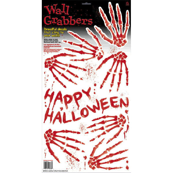 Wall Grabber: Skeleton Hands "Happy Halloween"