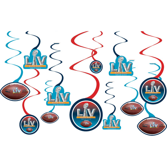 Swirl Decorations: Super Bowl LV (12pcs.)