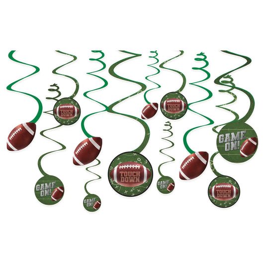 Swirl Decorations: Football Game Day