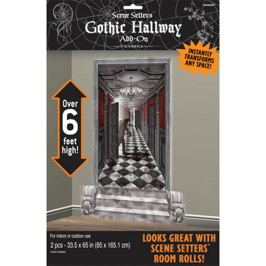 Gothic Mansion Long Hallway Plastic Add-On (2pk.)
