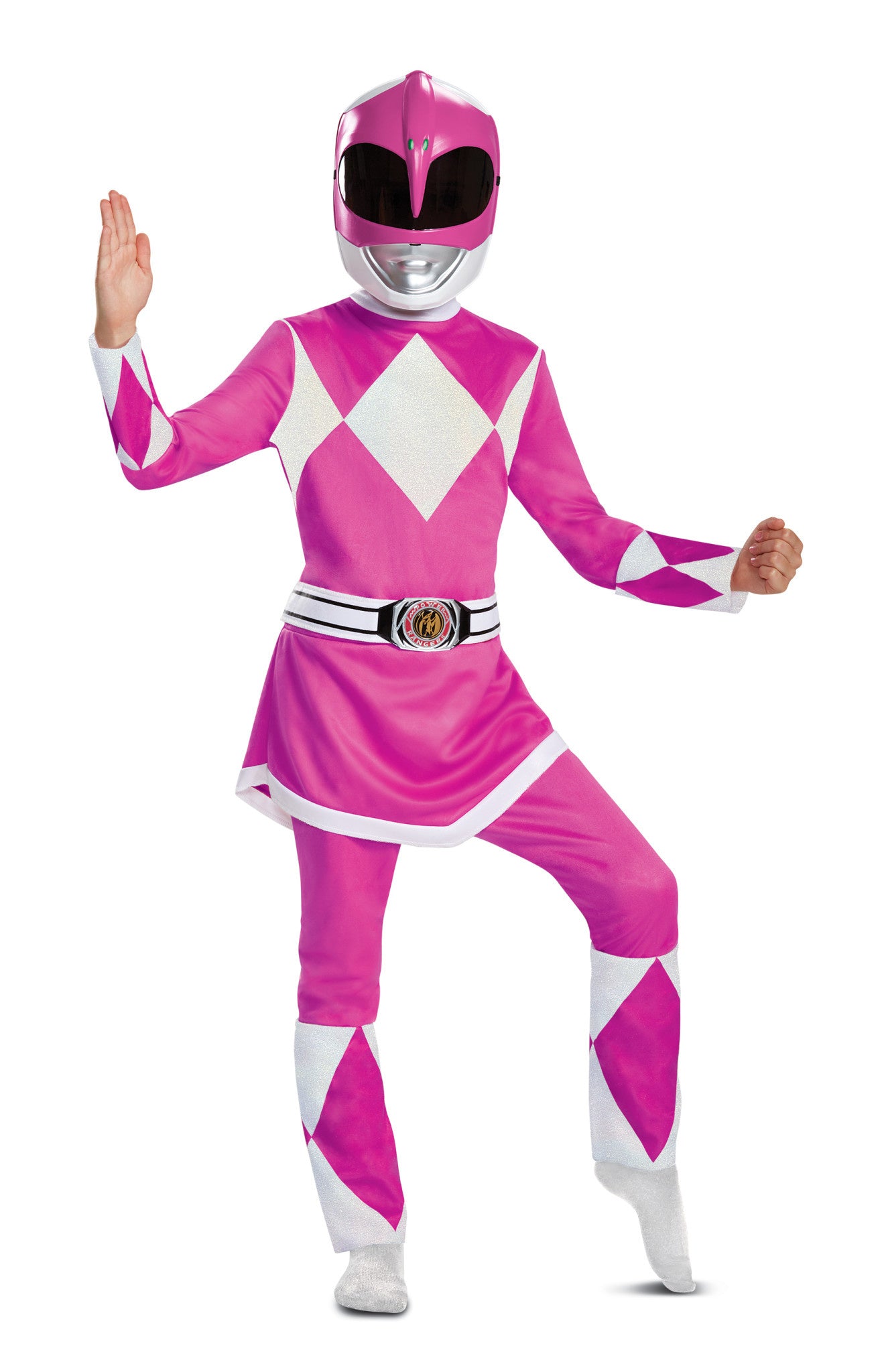 Girl's Deluxe Pink Power Ranger Costume – Johnnie Brocks