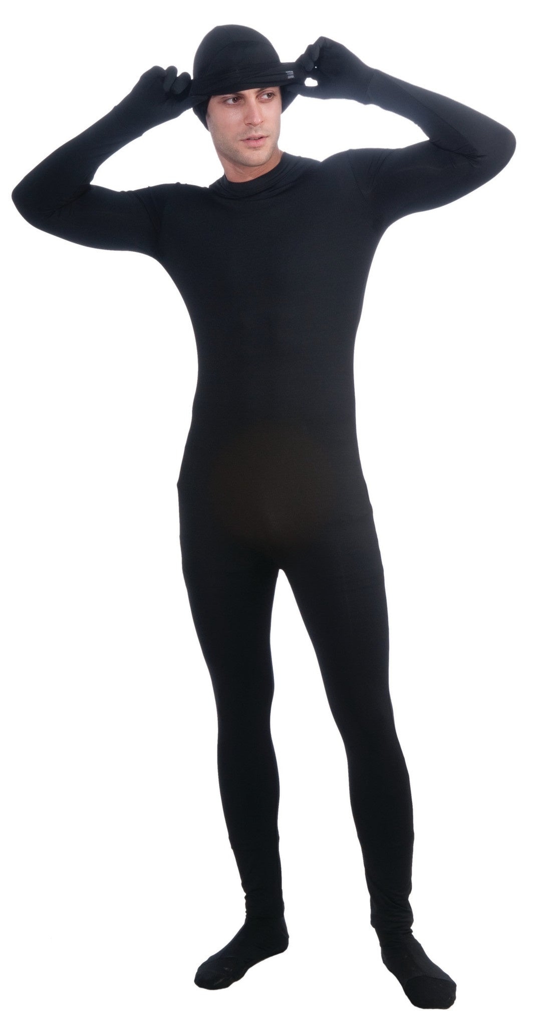 Adult Black Disappearing Man Bodysuit