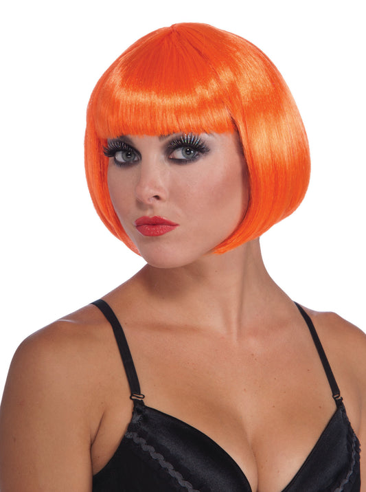 Adult Sassy Bob Wig: Neon Orange