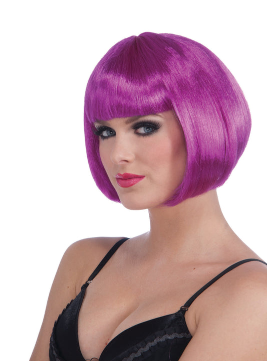 Adult Sassy Bob Wig: Neon Purple