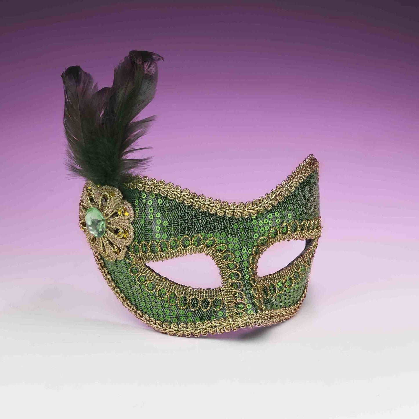Sequin Fashion Mask - Green