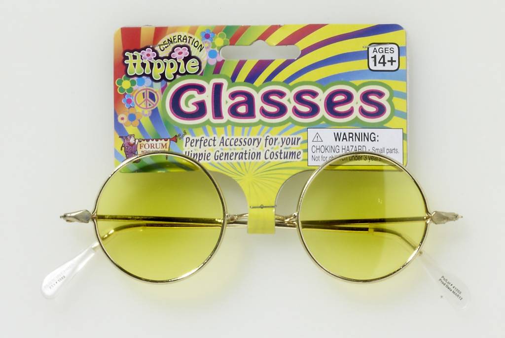 60's Hippie Glasses: Yellow