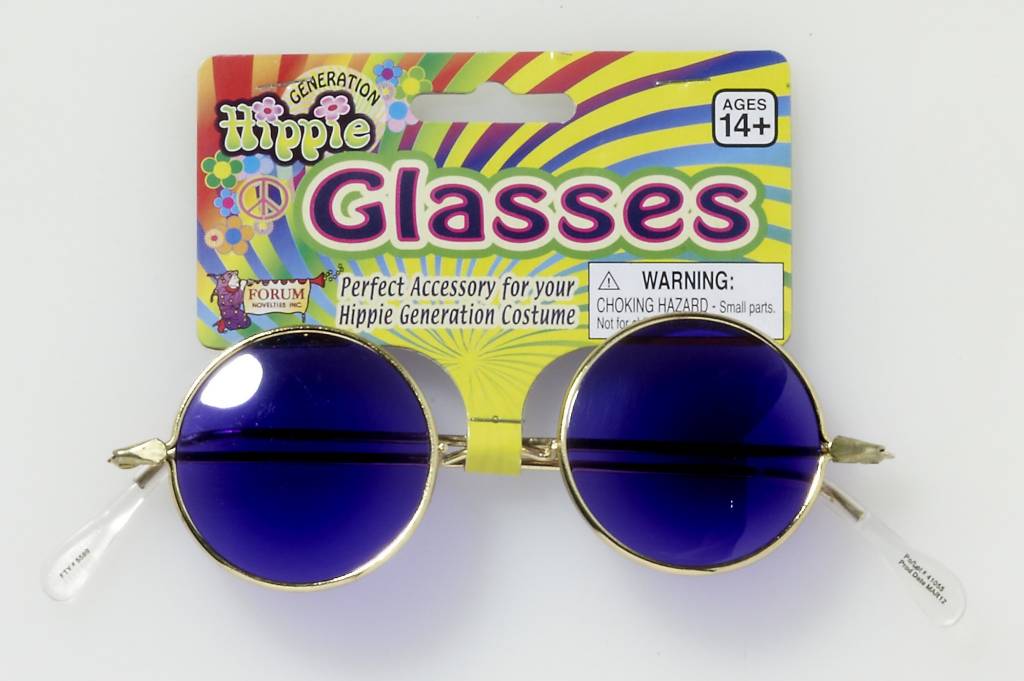 60's Hippie Glasses: Blue