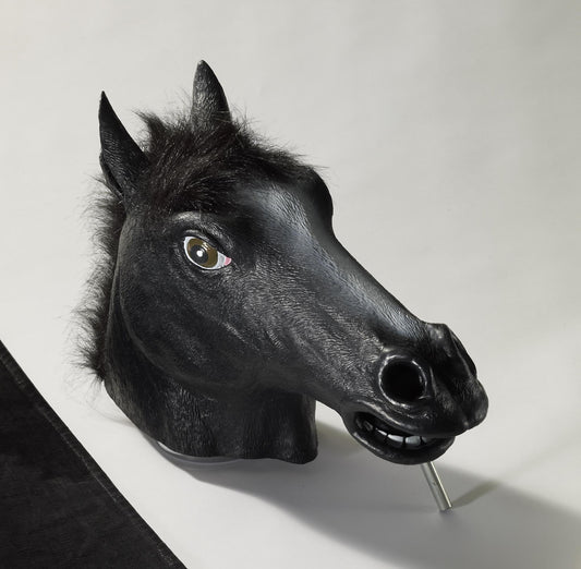 Deluxe Latex Animal Mask: Black Horse