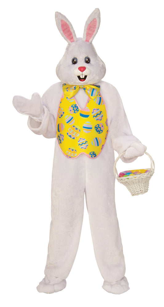 Easter Bunny Mascot with Yellow Vest