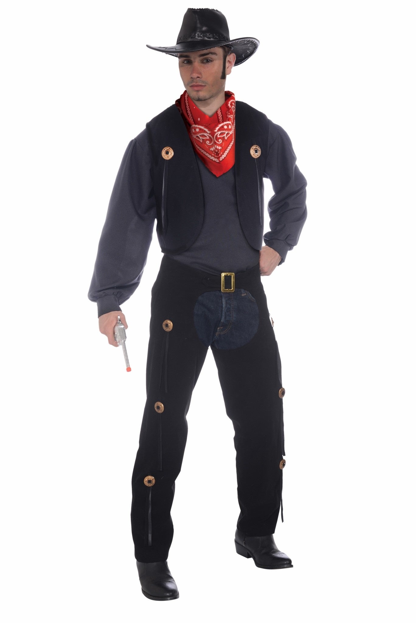 Men's Cowboy Vest & Chaps Set: Standard