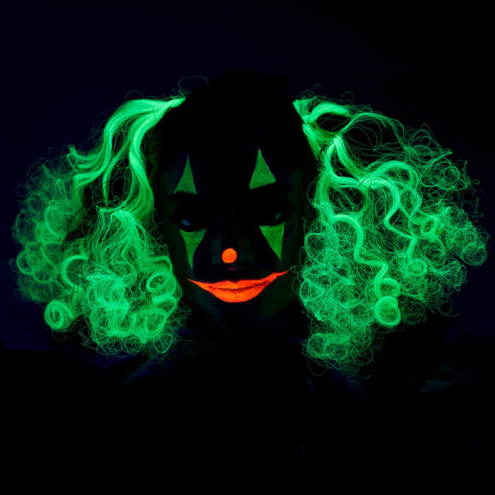 Glow In The Dark Curly Hair Clips: Green