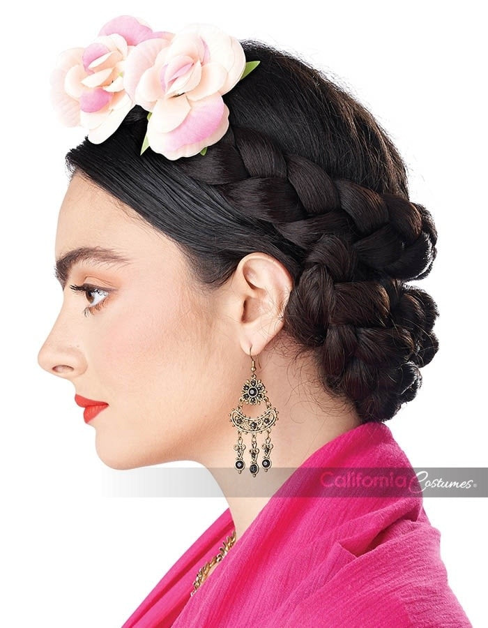 Frida Braid with 3 Piece Clip-In Flowers