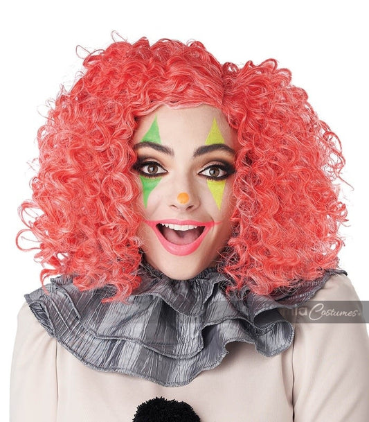 Bright Red Curly Clown Wig (Glow In The Dark)