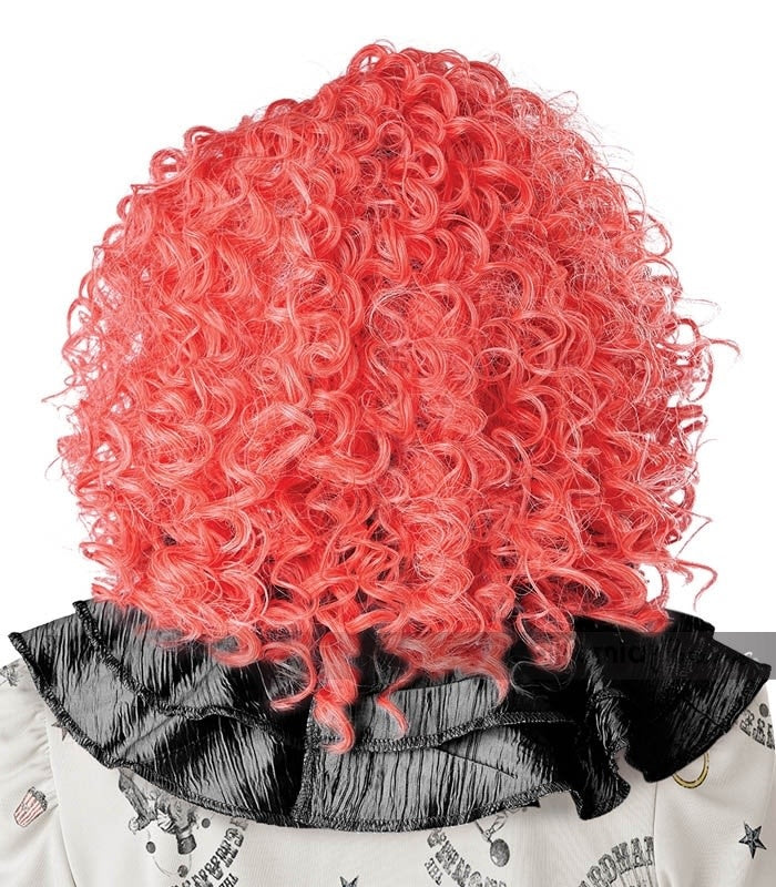 Bright Red Curly Clown Wig (Glow In The Dark)