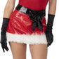 A woman wearing a Regina George Christmas outfit