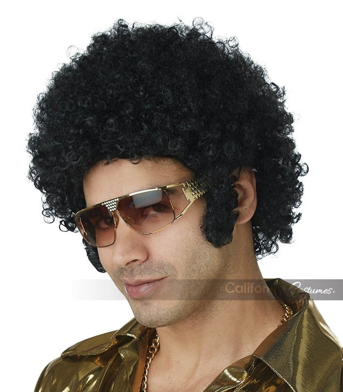 Afro Chops Wig: Black