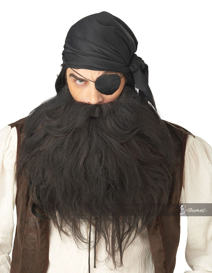 Pirate Beard & Moustache: Black