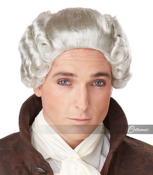 18th Century Peruke Wig: White