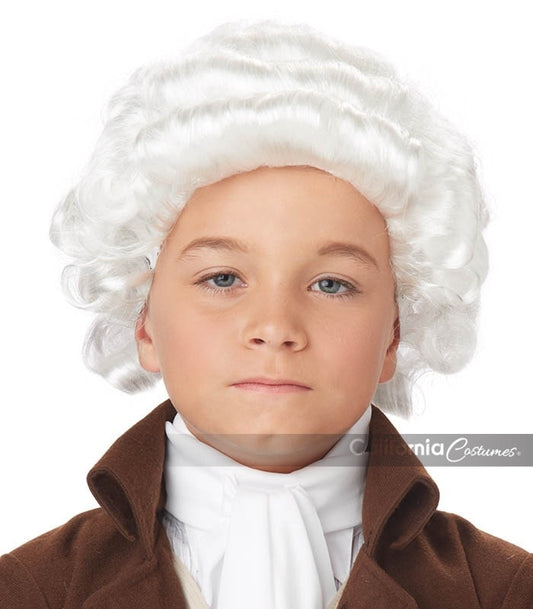 Colonial Man Wig: Child - White