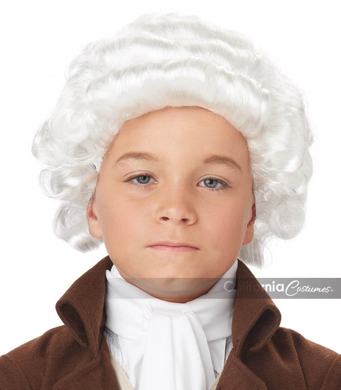 Colonial Man Wig: Child - White