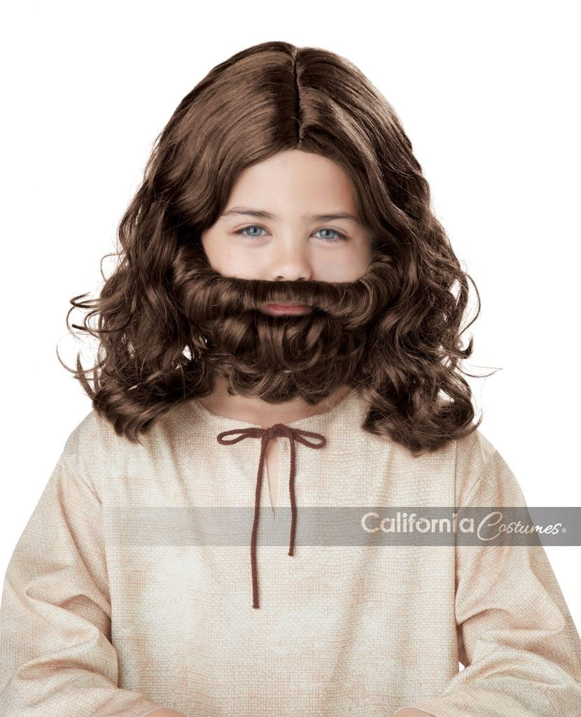 Kid's Jesus Wig & Beard Set
